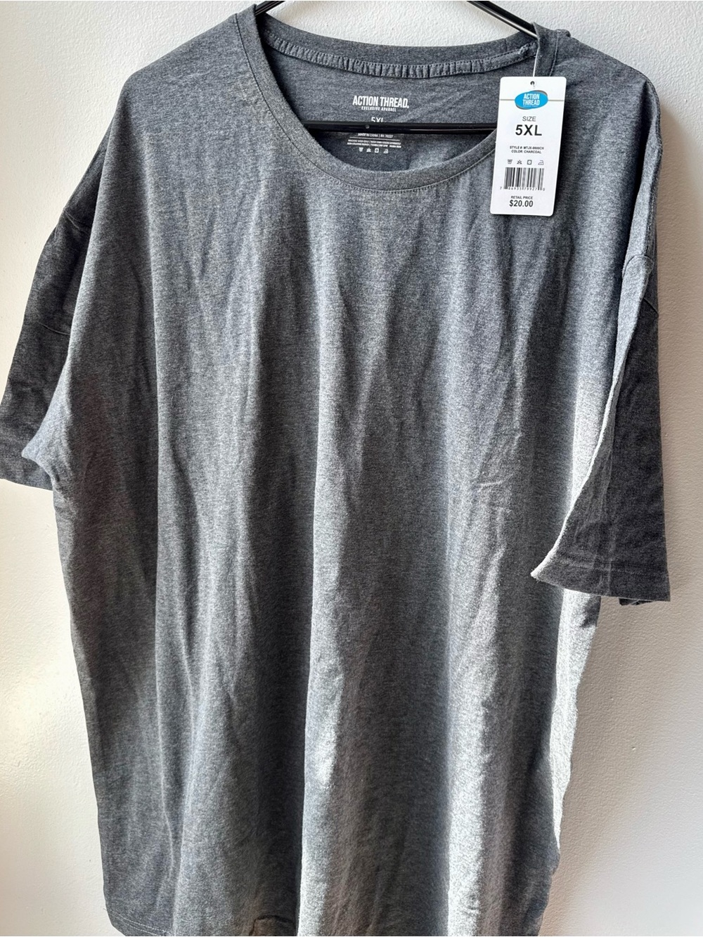 Charcoal Gray Crewneck T-Shirt - 5XL (NWT)